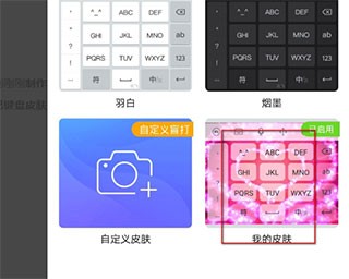 讯飞输入法定制版我的皮肤截图