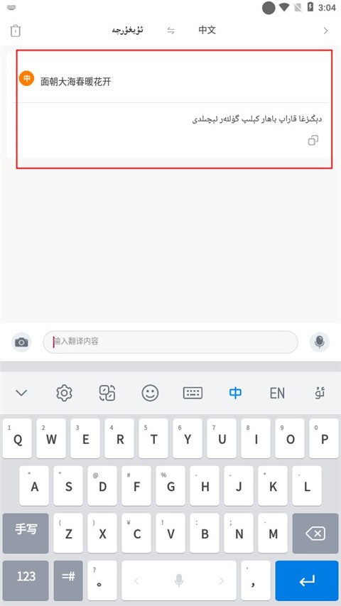 查看翻译结果